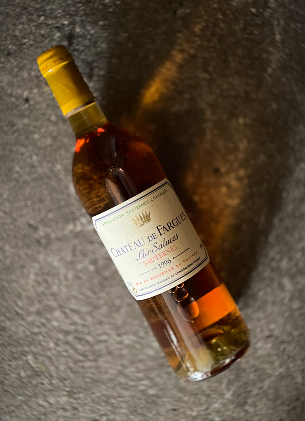 CHATEAU DE FARGUES  LUR SALUCE ( シャトー ファルグ　ル・サリュース）SAUTERNES   1996（ソーテルヌ　1996 ヴィンテージ）