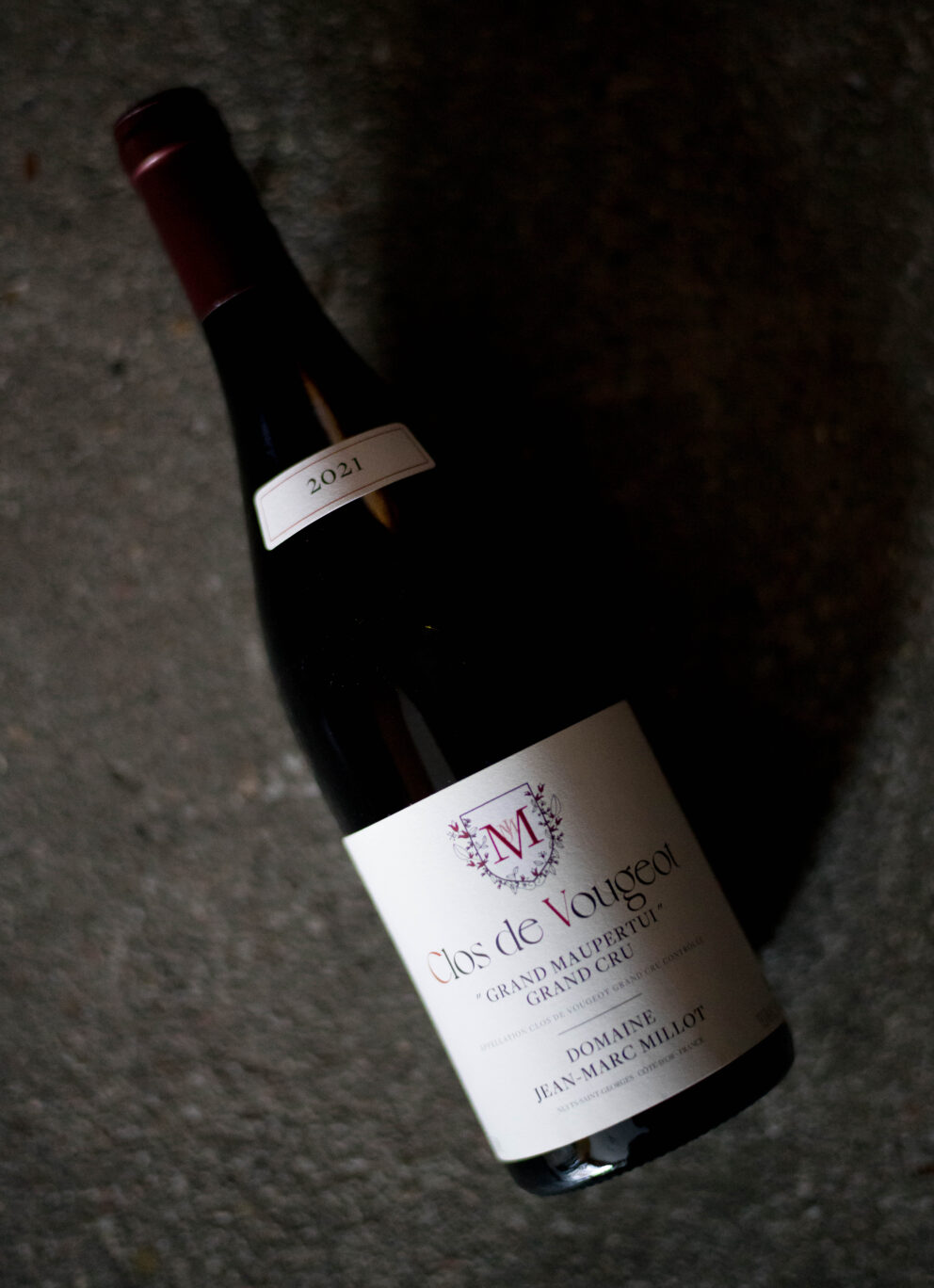 DOMAINE JEAN MARC MILLOT（ドメーヌ ジャン・マルク・ミヨ）CLOS DE VOUGEOT（クロ・ド・ヴージョ） GRAND MAUPERTUI（グラン・ モーベルテュイ）GRAND CRU（グラン・クリュ）2020（2020 ヴィンテージ）